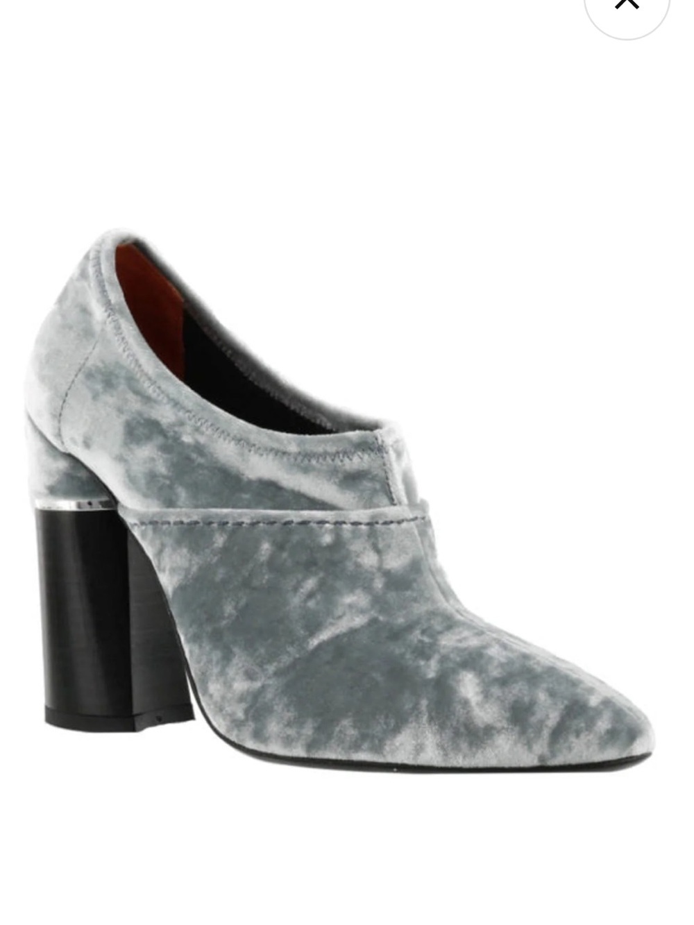 NWT 3.1 Phillip Lim Kyoto Stretch Gray/Silver Velvet Ankle Boots Dust Bag w/Box - Picture 2 of 13